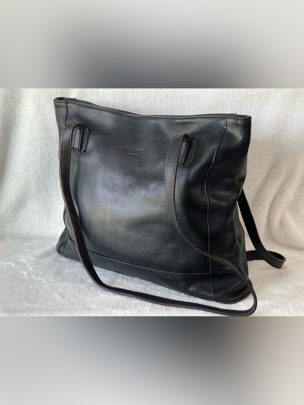 I MEDICI Black Pavia Large Tote Bag Leather
